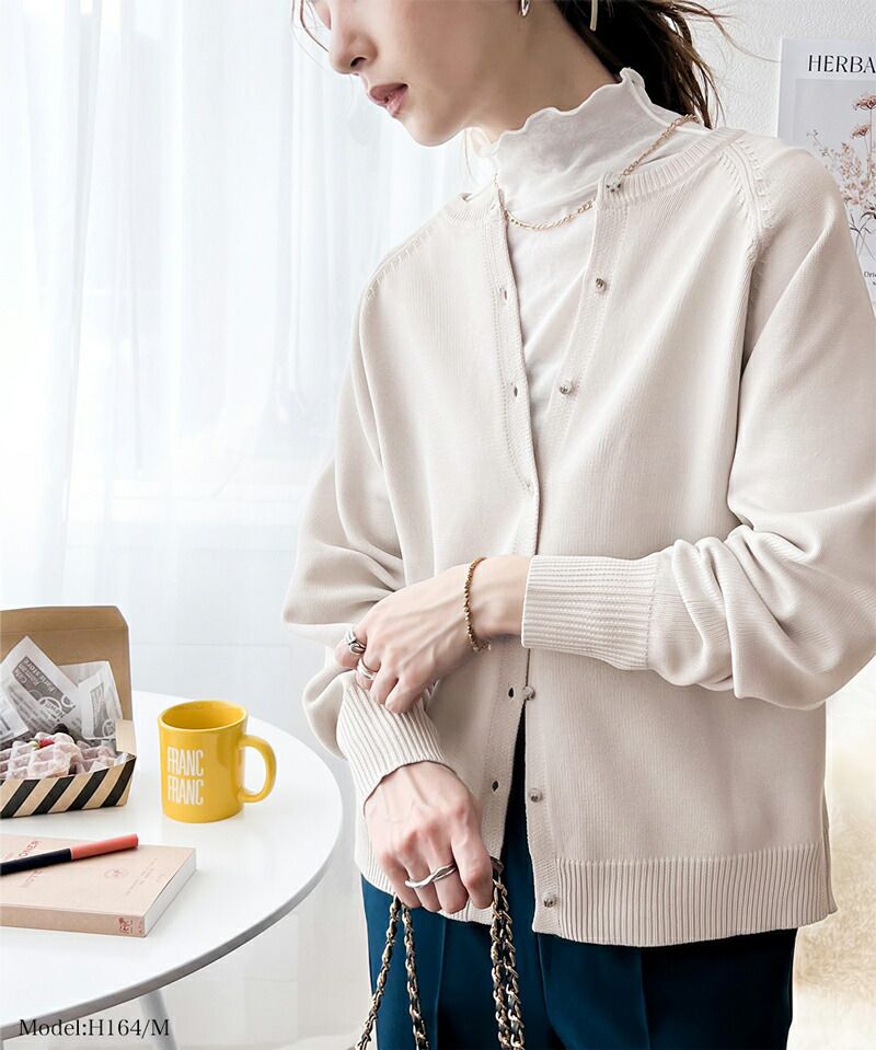 日本 Classical Elf - [必收款] 2WAY輕量百搭薄針織外套-果綠