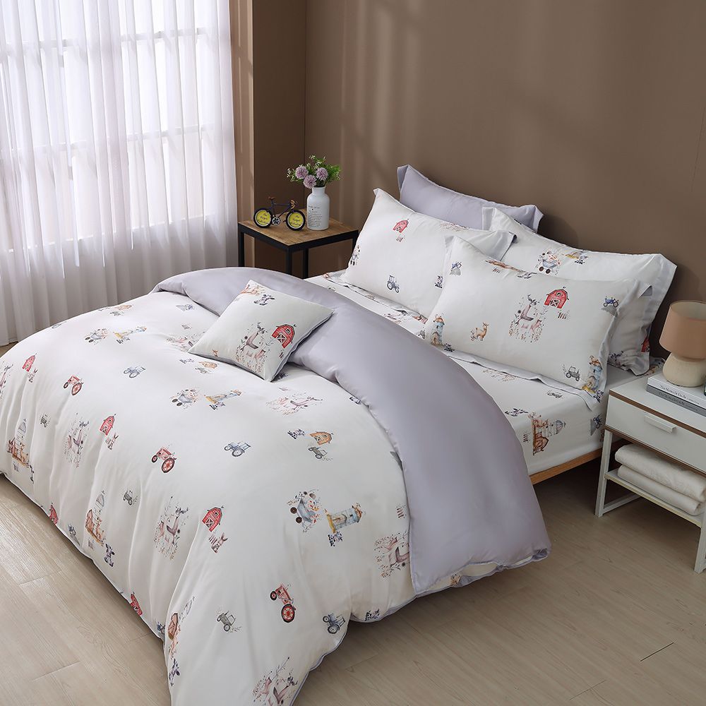 雙人薄被套 300織100%天絲 萊賽爾-小夢斑比