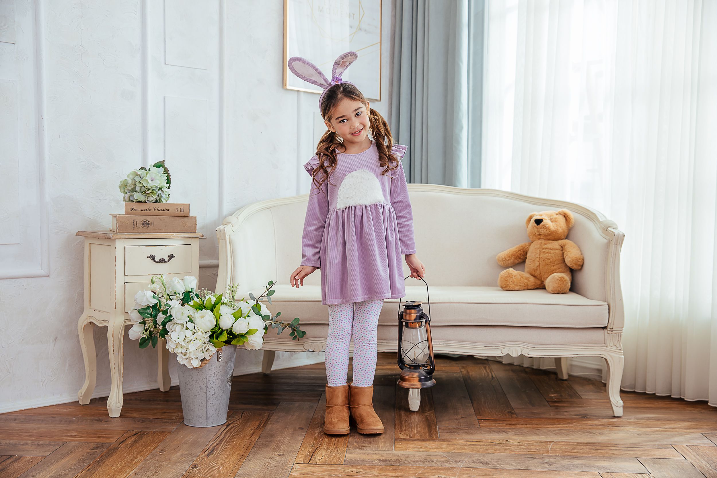 Love, Charlotte - 小兔子洋裝-兔子造型洋裝-內含洋裝+頭箍+內搭褲