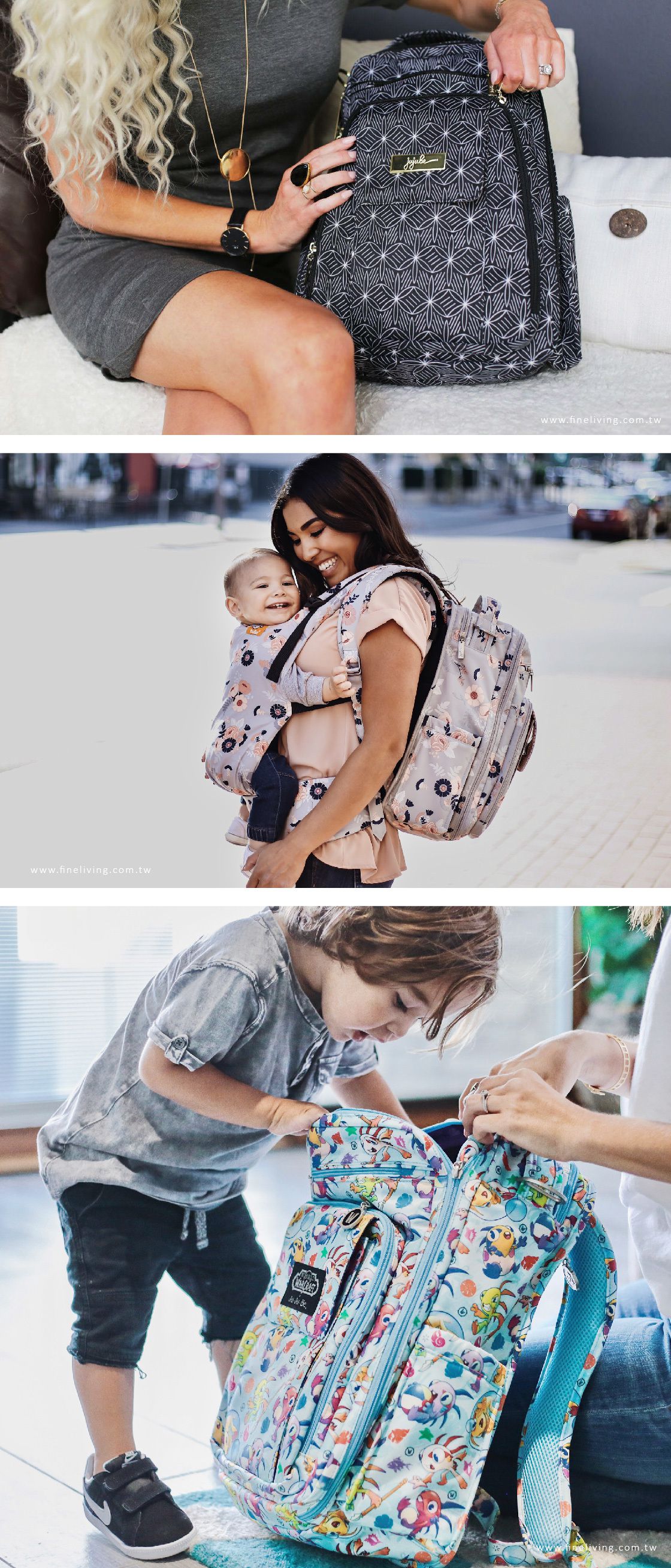 美國 Ju-Ju-Be - BeRightBack 大容量後背包-BeRightBack-Black Lightning