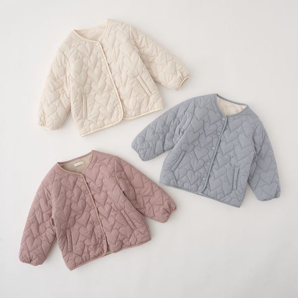 日本 Lycee mine - 夢幻少女造型絎縫鋪棉外套-花朵-粉紅