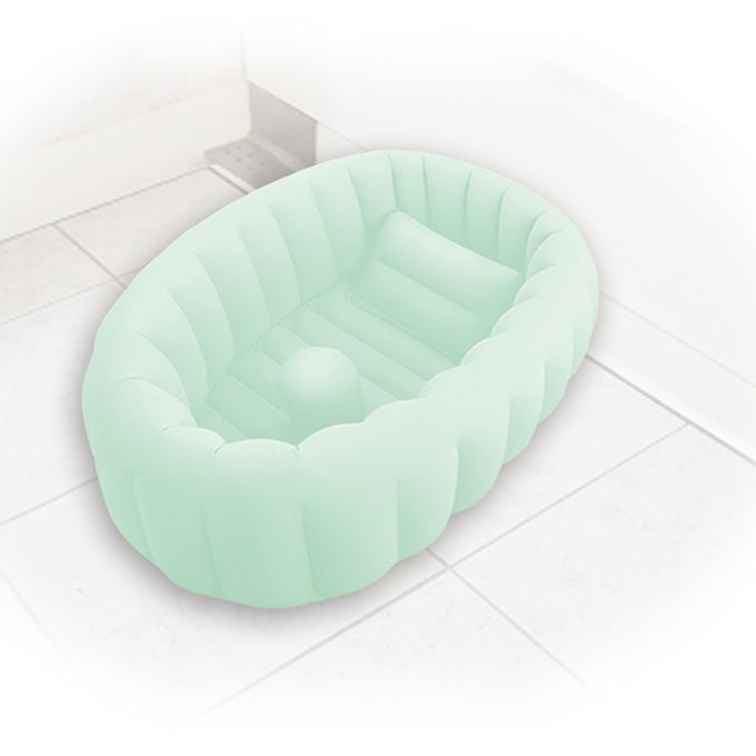 akachan honpo - 充氣柔軟嬰兒浴盆-藍色