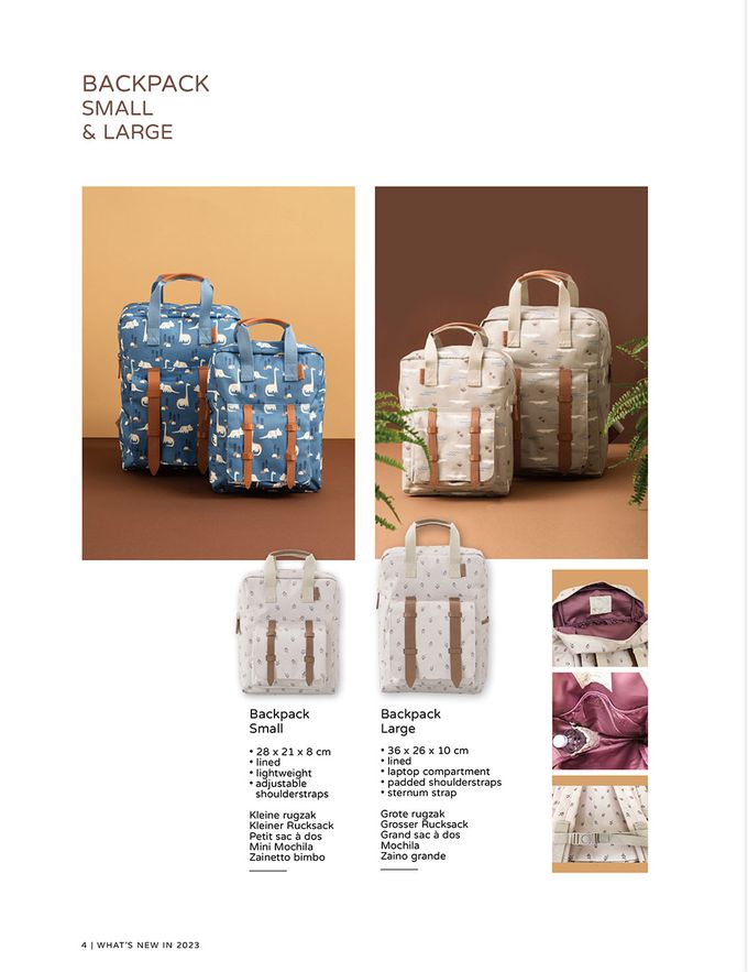 荷蘭 FRESK - 北歐風設計輕量小後背包-小背包-恐龍