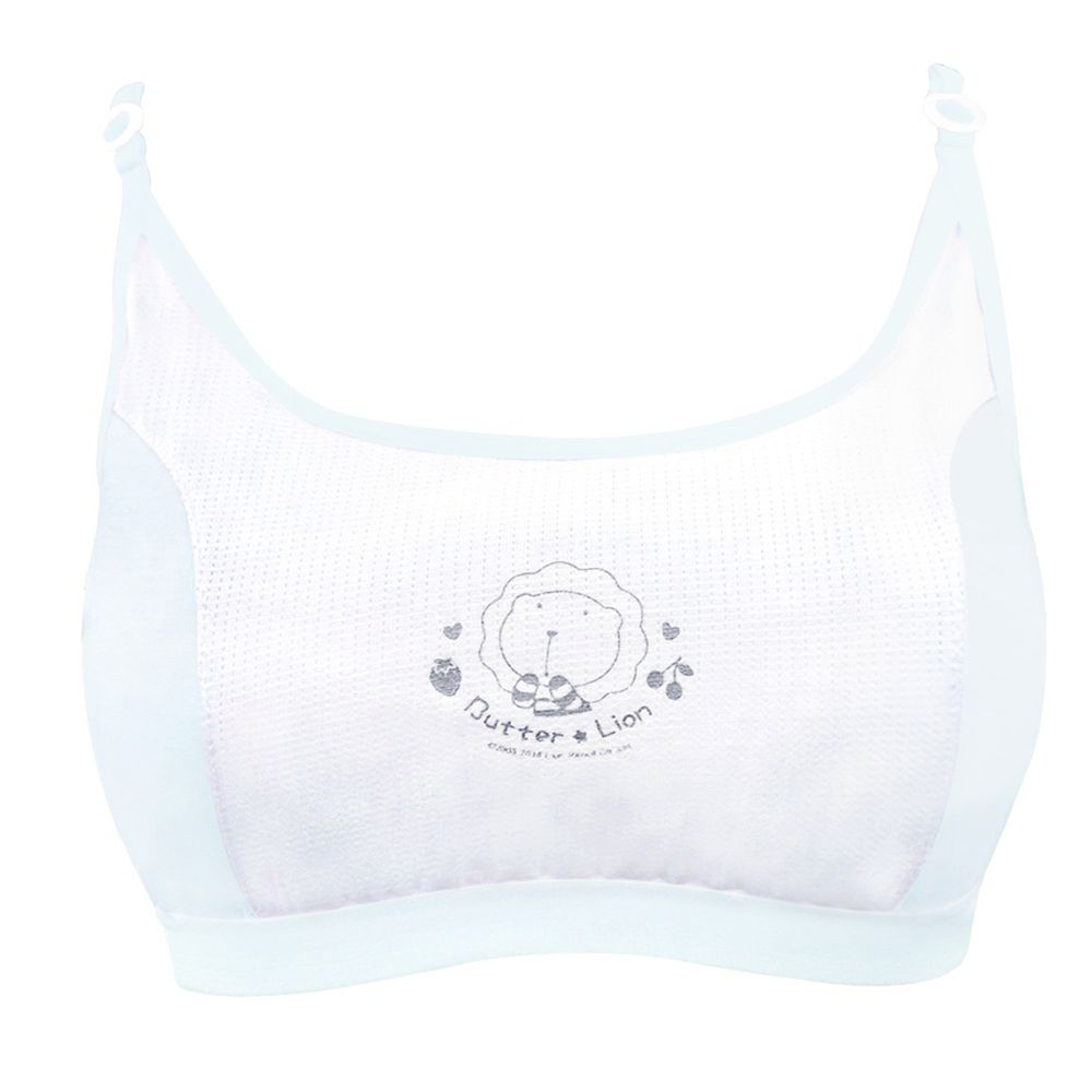 GIAT - 奶油獅運動排汗短版胸衣(細肩款)-粉藍