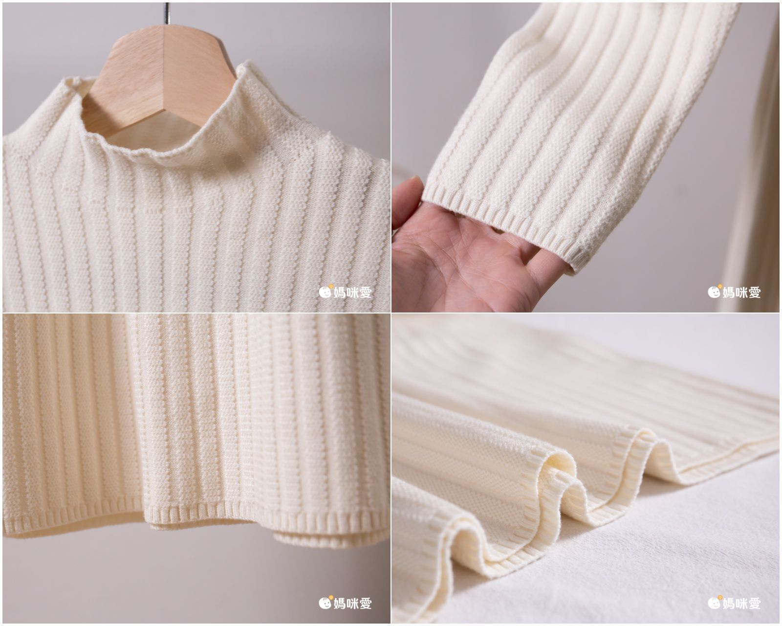 金屬腰帶針織長袖連身裙-黑色