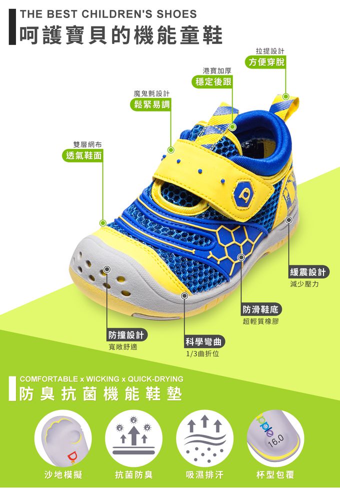 Dr. Apple - 機能童鞋 帥氣LOGO懷舊印刷透氣小童鞋-桃