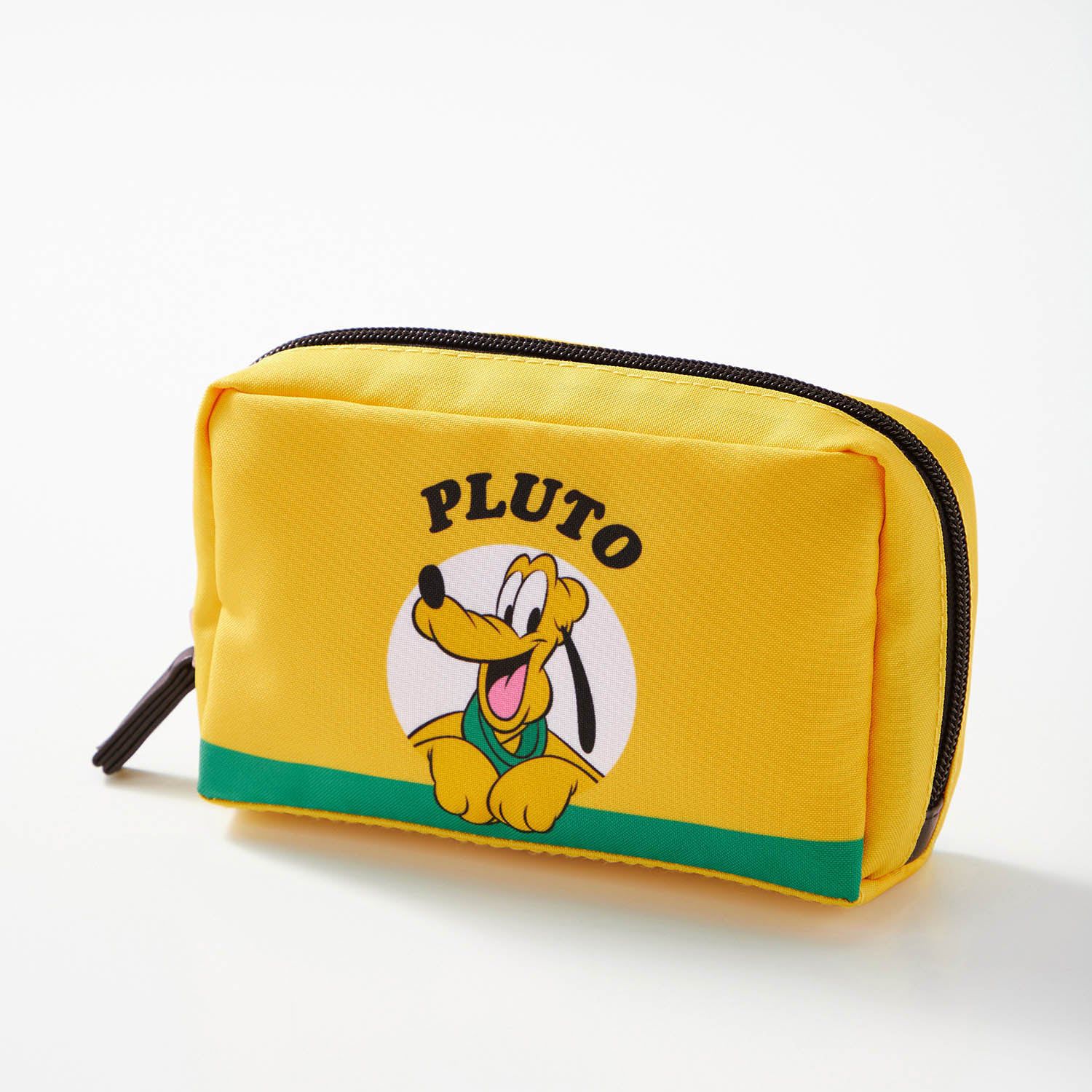 日本千趣會 - 迪士尼 多夾層收納包/印鑑存摺包-高飛狗-綠咖