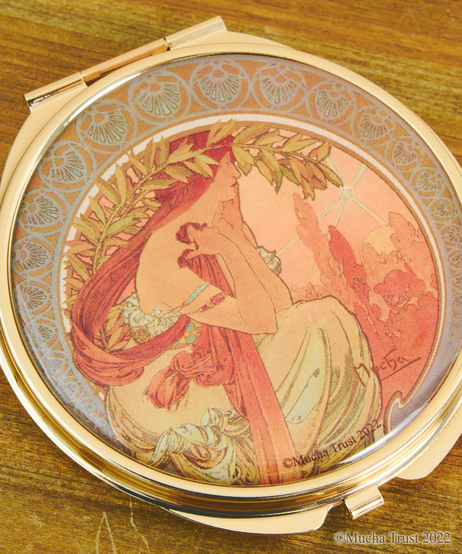 日本代購 - 限定聯名 慕夏四藝術折疊手拿鏡-繪畫