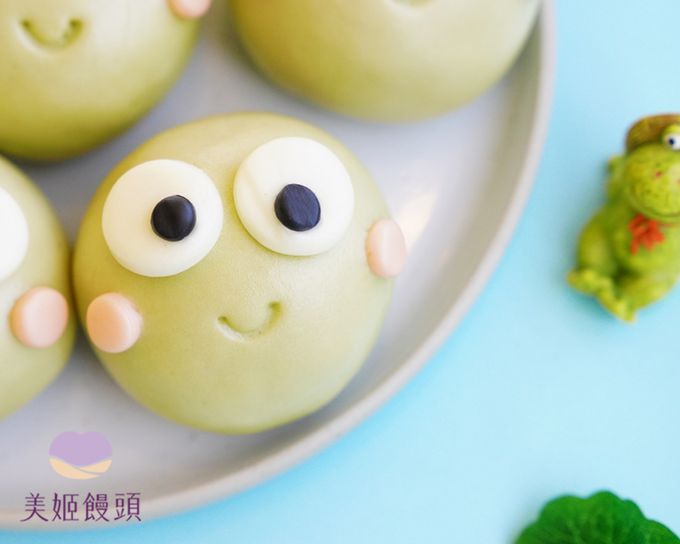 美姬饅頭 - 小青蛙鮮乳造型饅頭-35g*6顆