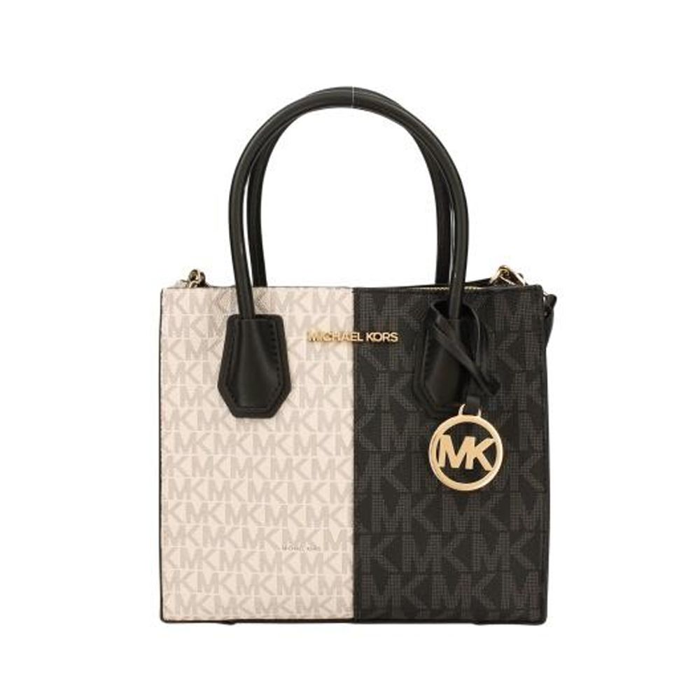 撞色兩用托特包 (白灰)