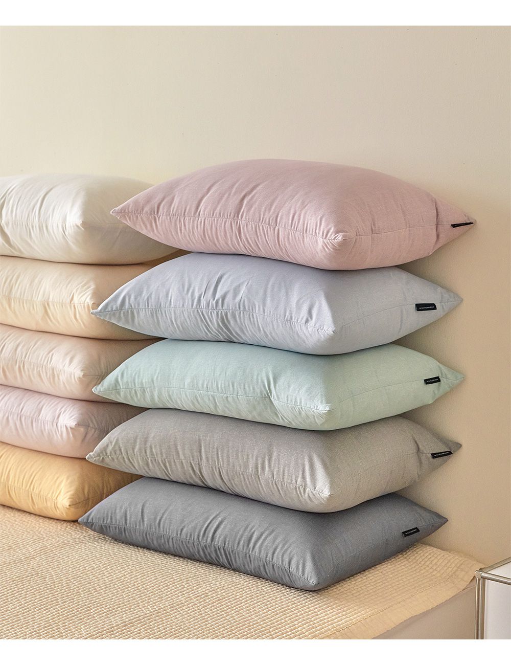 韓國 Maatila - 可水洗超細纖維桃皮感四季被-奶油白