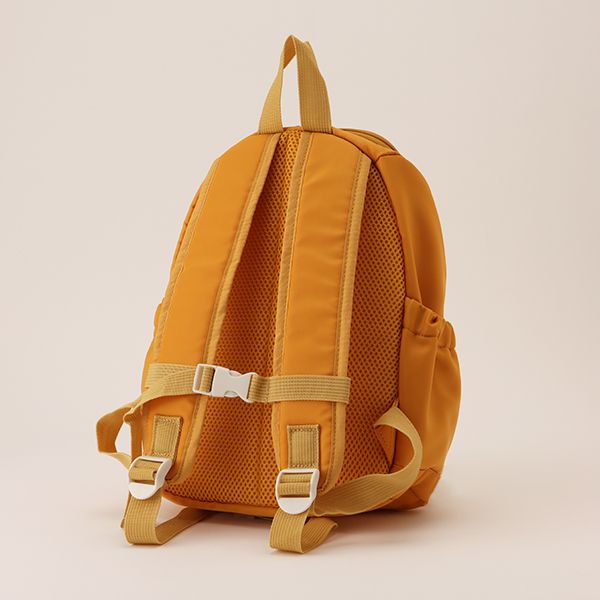 日本 petit main - 潑水加工硬挺帆布透氣背包-灰綠 (F)