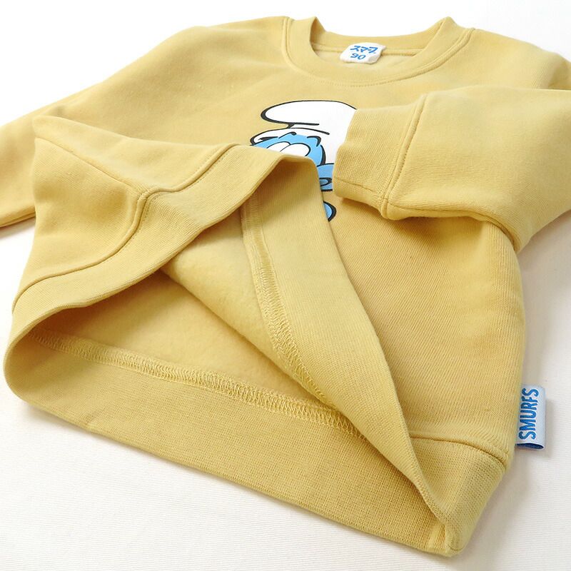 日本 ZOOLAND - 藍色小精靈聯名 保暖長袖上衣-讀書乖寶寶-海軍藍