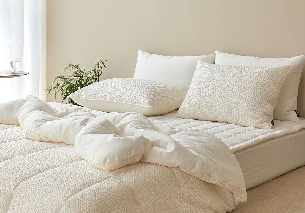 韓國 Maatila - 可水洗天絲莫代爾鬆餅棉被-優格