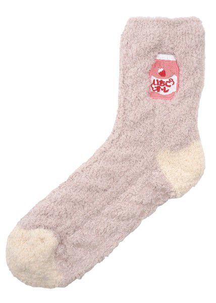 日本 friendshill - 可愛刺繡柔軟針織保暖長襪-可愛文鳥-水藍 (22-25cm)