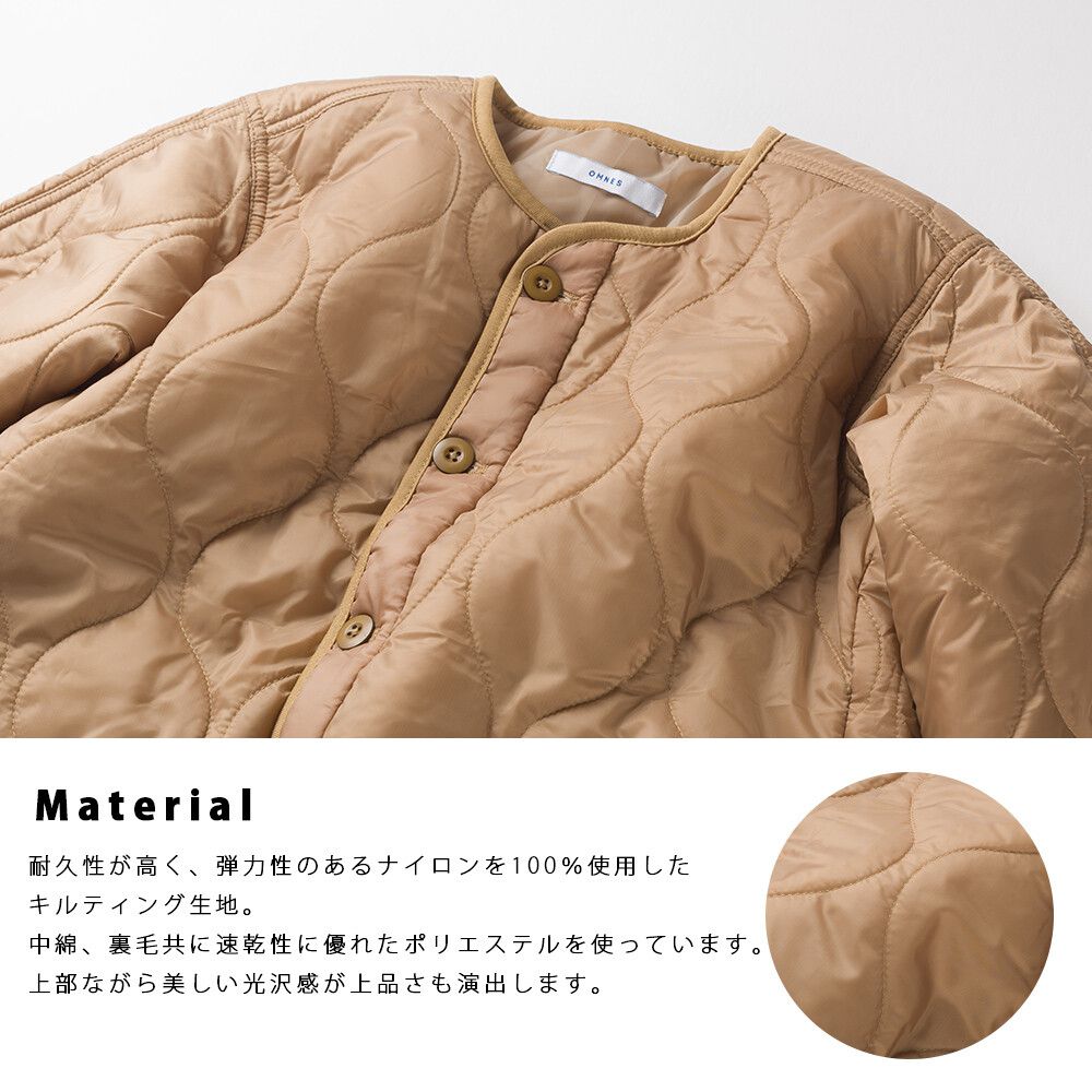 日本 OMNES - (兒童) 輕量斜衣襬衍縫短版保暖外套-黑
