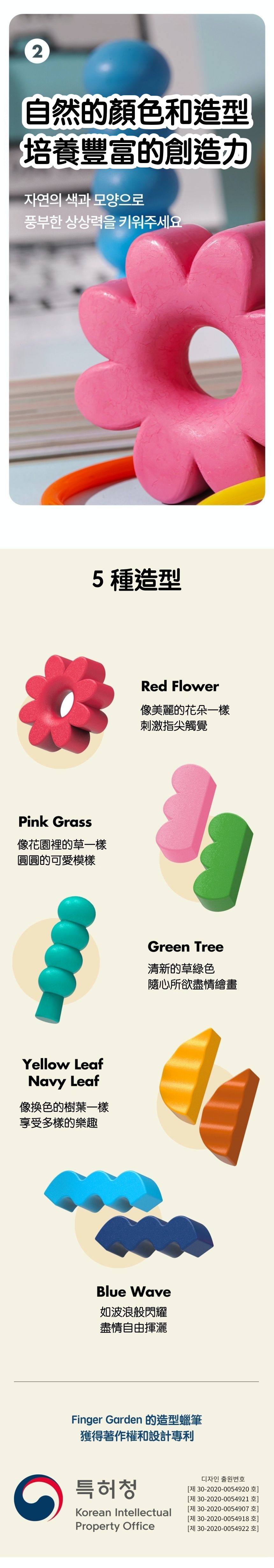 新奇美感體驗！正韓製 專利美型兒童蠟筆【Finger Garden】