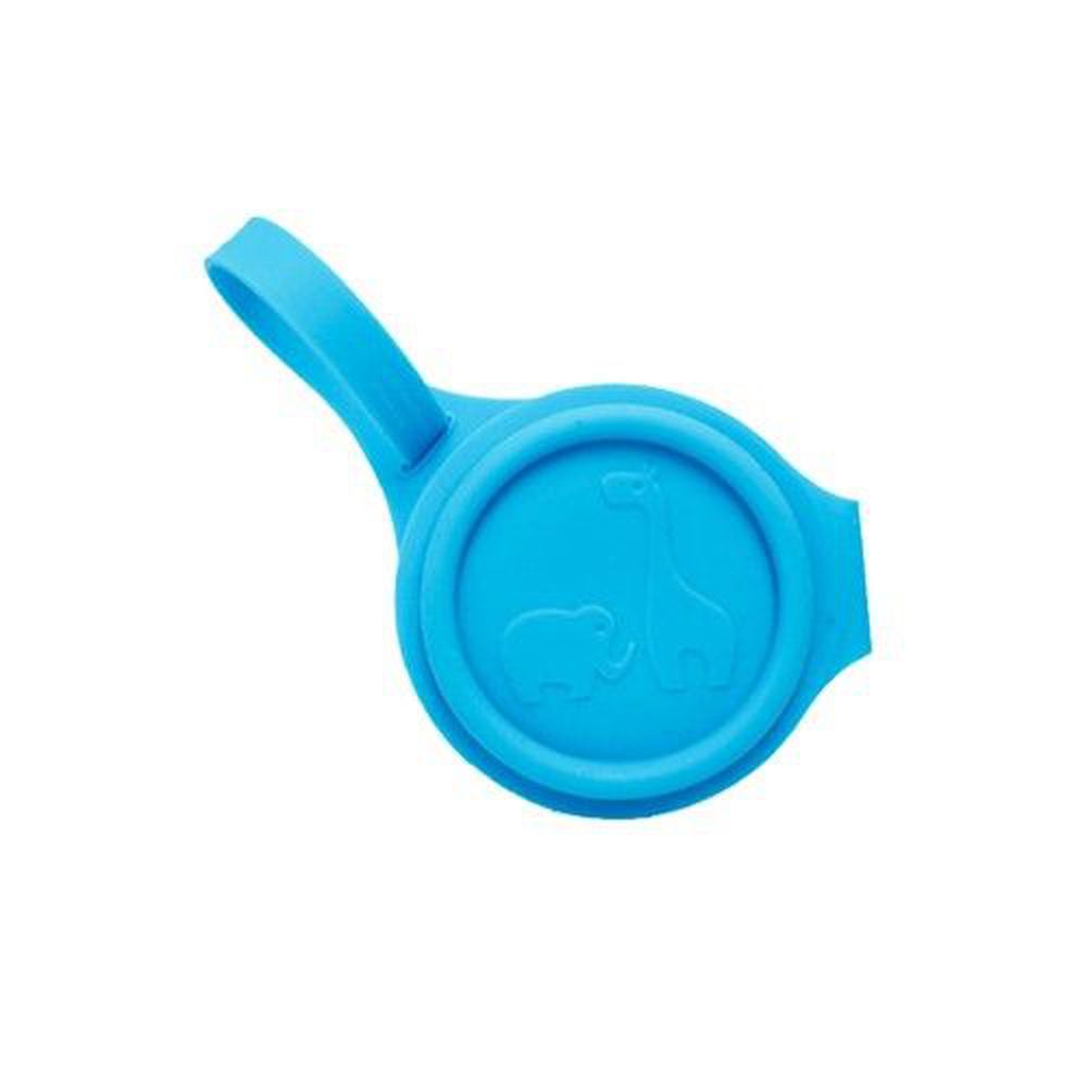 Lexngo - 矽膠摺疊奶嘴收納盒(可蒸氣消毒)-藍色-9.3x5.7cm / 摺疊高 2.5cm