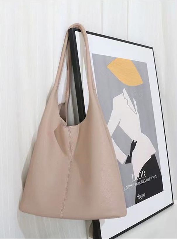 日本 GRL - 軟皮質感肩背包-黑 (F)