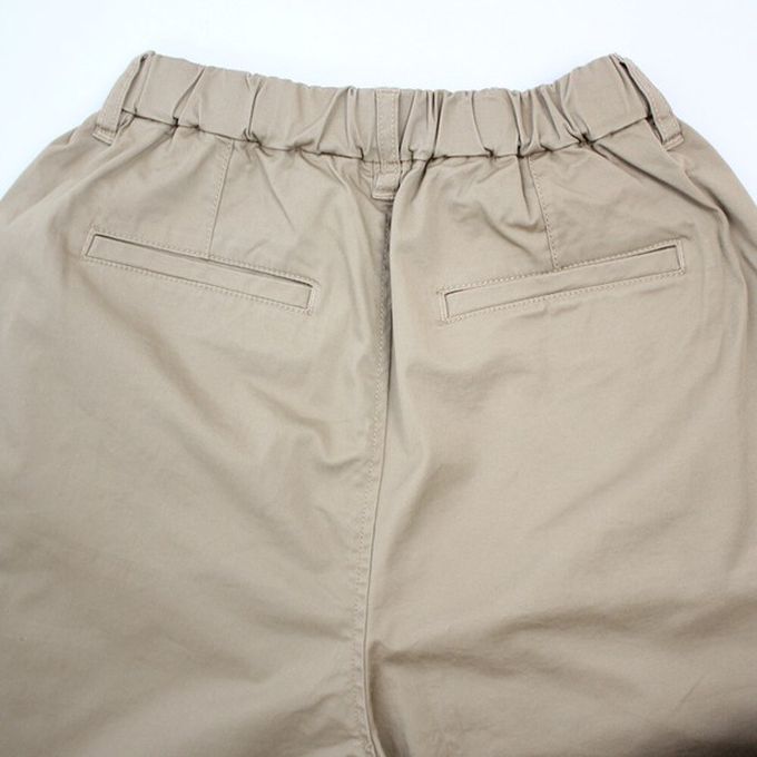 日本女裝代購 - [熱銷款] 超藏肉休閒錐形美腿褲-卡其