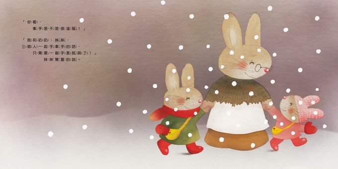 溫暖的紅色手套