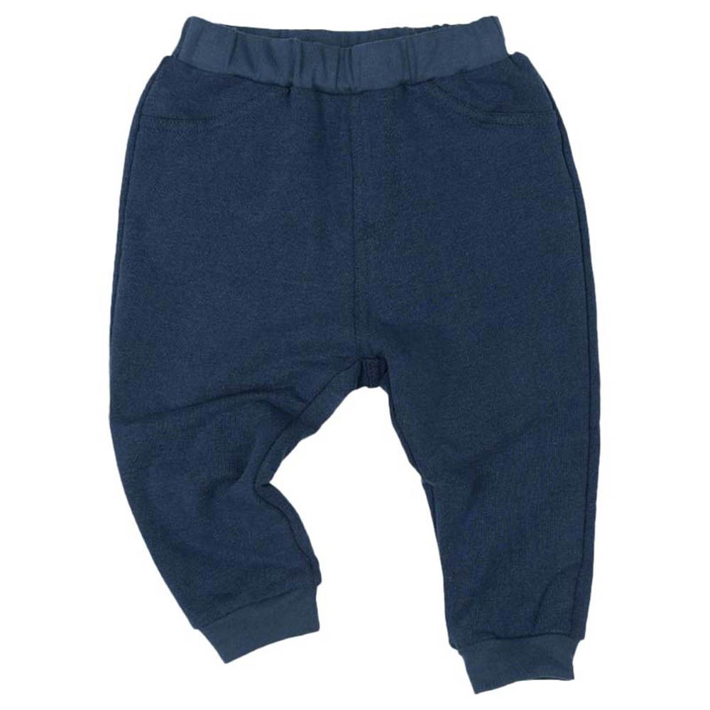 10分經典褲-毛圈內裡寬鬆合身款-藍色