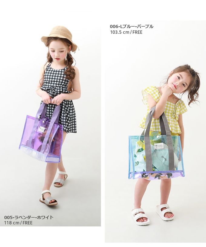 日本 devirock - 果凍色系PVC游泳/玩水包-黑x黑 (26.5x36x13.5cm)