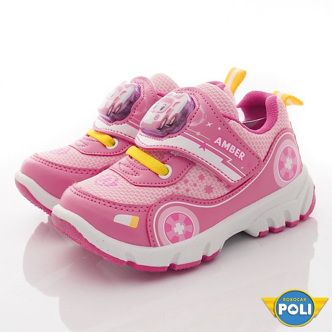 台灣製波力電燈運動童鞋(中小童段)-運動鞋-粉