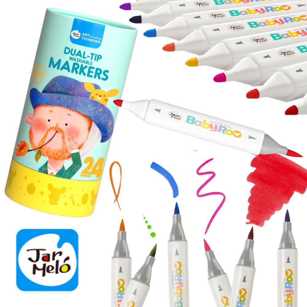 兒童雙頭可水洗彩色筆(24色) JA95324