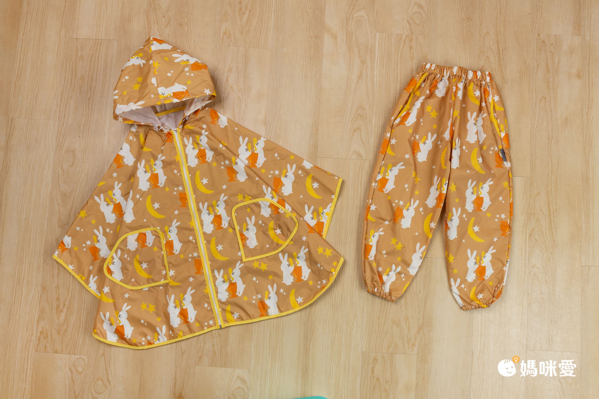 韓國 Bebe Chouette - 兒童鬆緊腰防水褲/防髒褲-童趣老虎