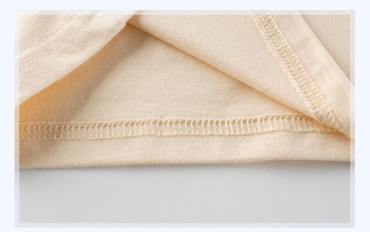 純棉圓領長袖上衣-森林好夥伴-磚紅+杏