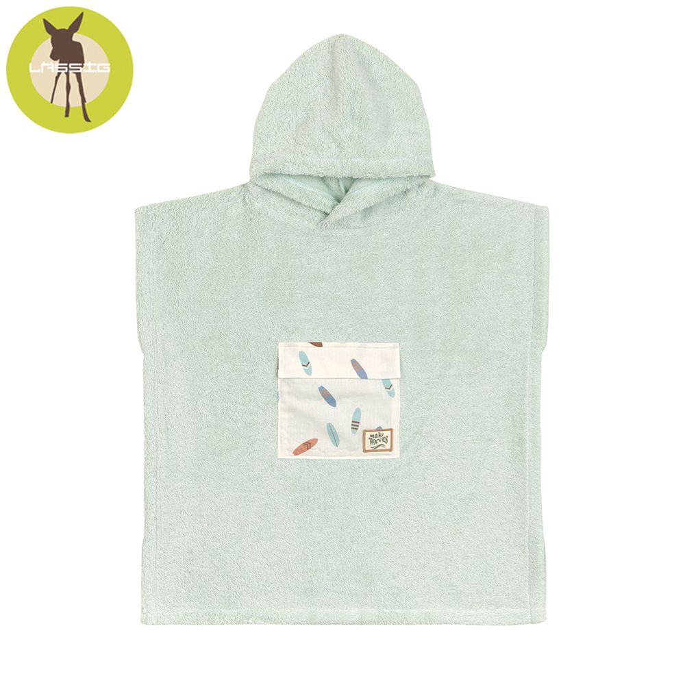 幼童抗UV斗篷沙灘巾-薄荷綠 (3-6歲)