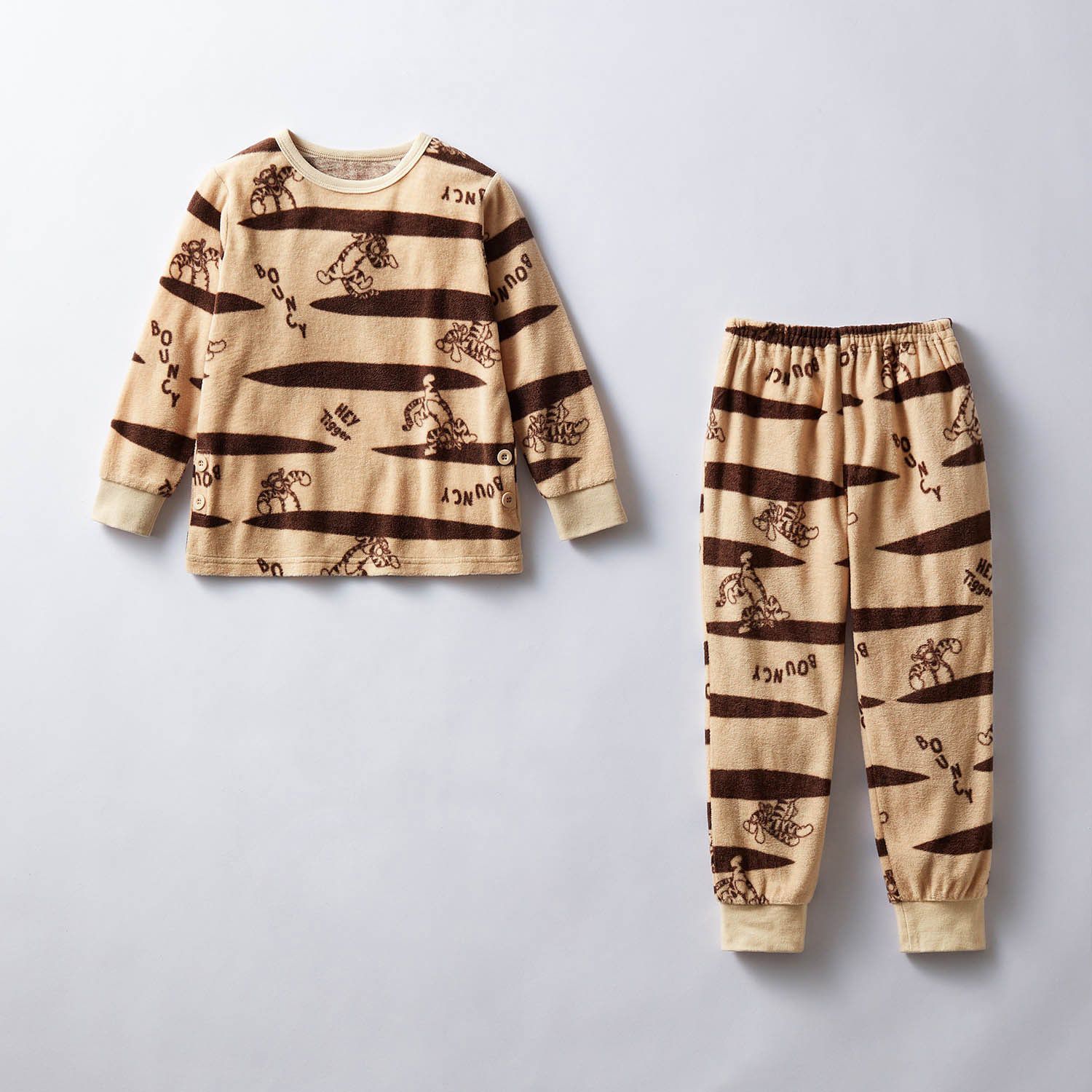 日本千趣會 - 迪士尼 角色印花抓絨家居服/睡衣-米妮-薄荷