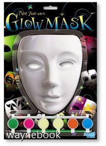 香港4M創意玩具 - 百變螢光面具 Paint your own glow mask
