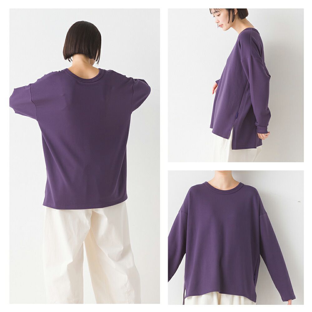 日本 OMNES - ＋3℃蓄熱彈性薄長袖上衣-黑