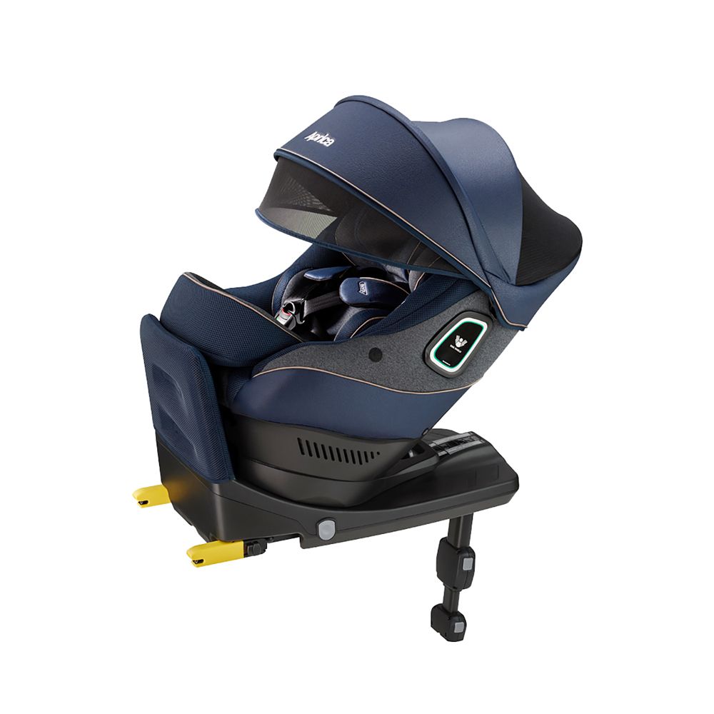 日本 Aprica - 0~4歲新生兒汽車安全座椅 Cururila Plus 360°Safety 宇曠藍-(360°旋轉ISOFIX固定)