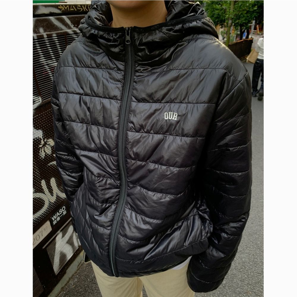 OUR (成人款)輕暖科技纖維連帽外套-黑 (ADULT/FREE)