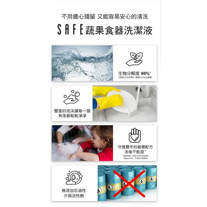 LG SAFE - 蔬果食器洗潔液385ml-礦物鹽除垢