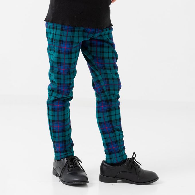 日本 Chil2 - [熱銷]刷毛保暖彈力長褲-碎花-杏粉紅