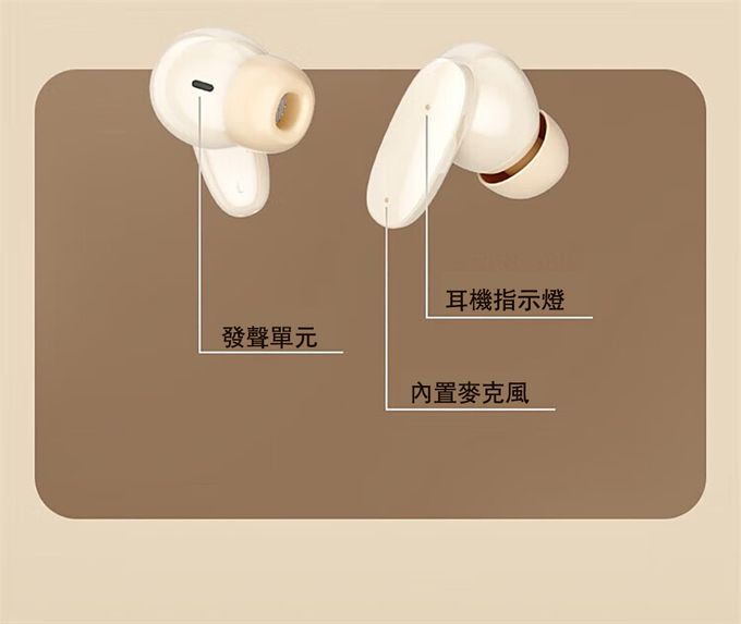 HP-HP惠普 - H10I 真無線超續航藍牙耳機(IPX4防水 通話降噪 輕量設計 輕觸操控)-奶油色