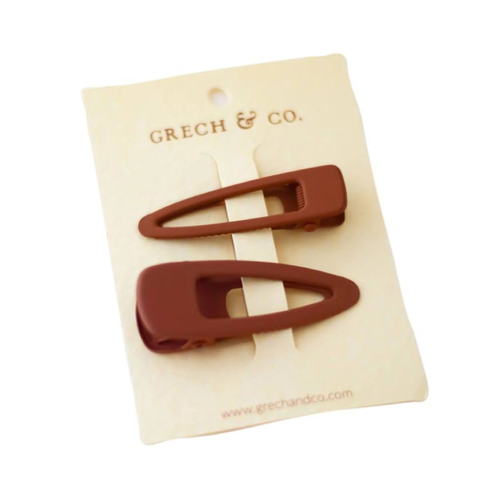 丹麥 GRECH & CO. - 髮夾二入組-緋紅