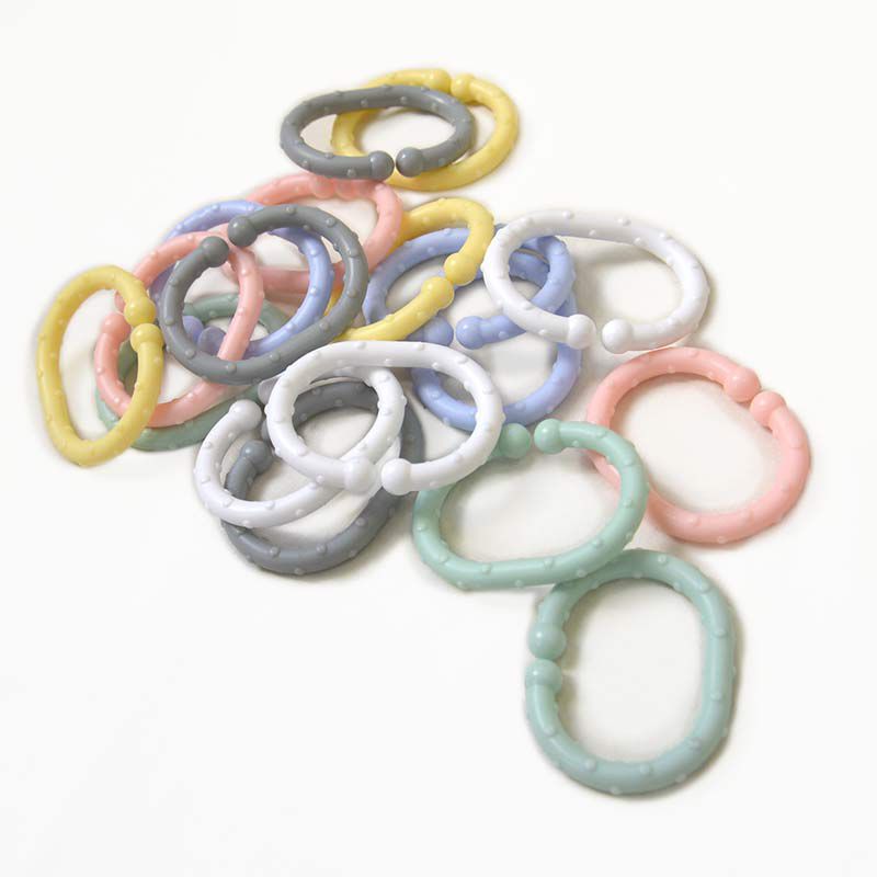 akachan honpo - C型扣環 粉彩色-灰色