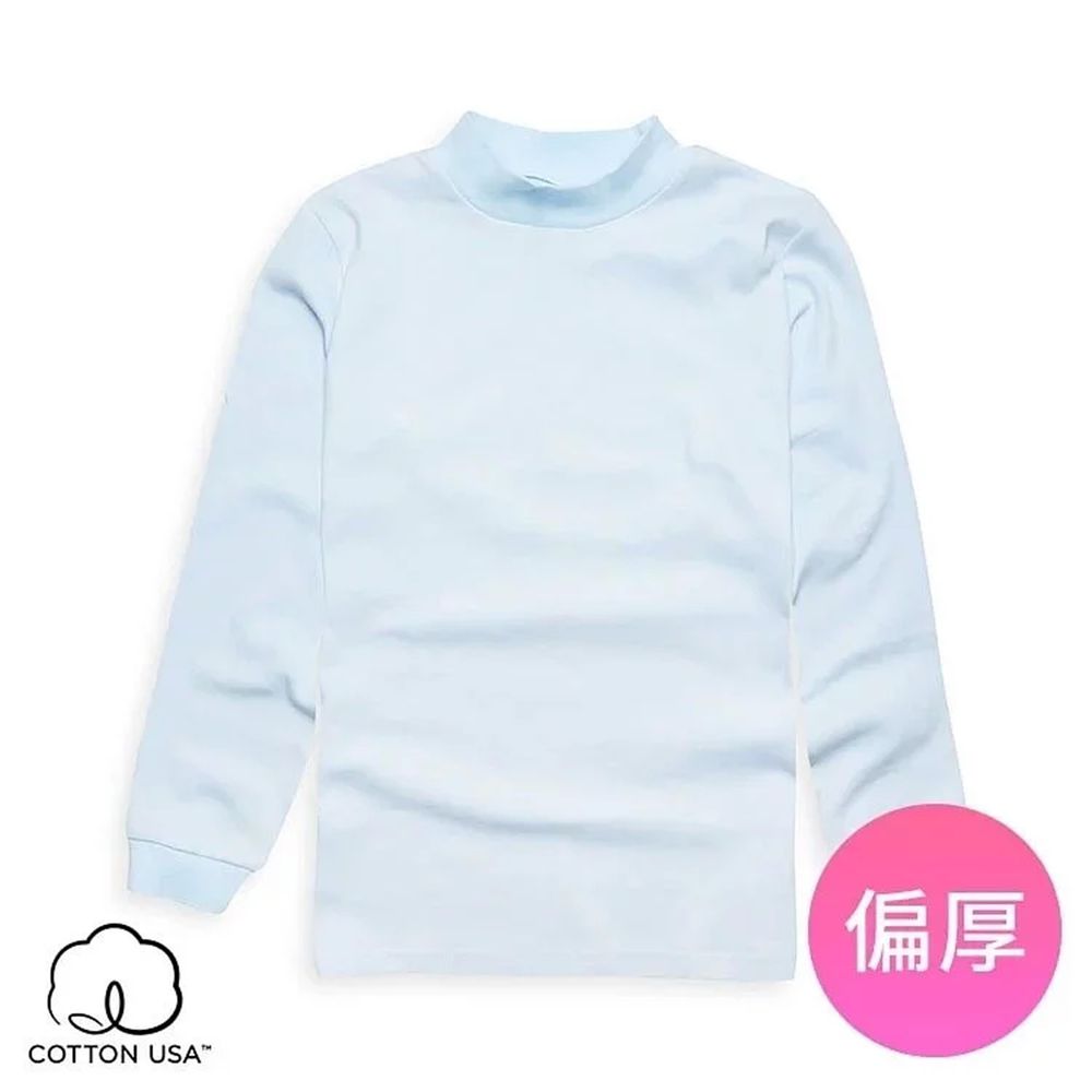 Annypepe - 兒童純棉立領衛生內衣-藍色 (160-170cm)