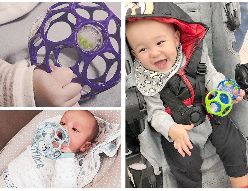 美國Kids II - O'ball沙沙動洞球-經典藍