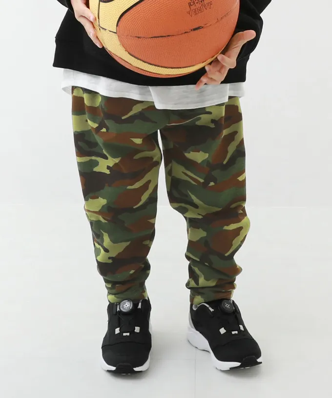 日本 devirock - RICH WARM 刷毛保暖哈倫寬鬆長褲-格紋-摩卡