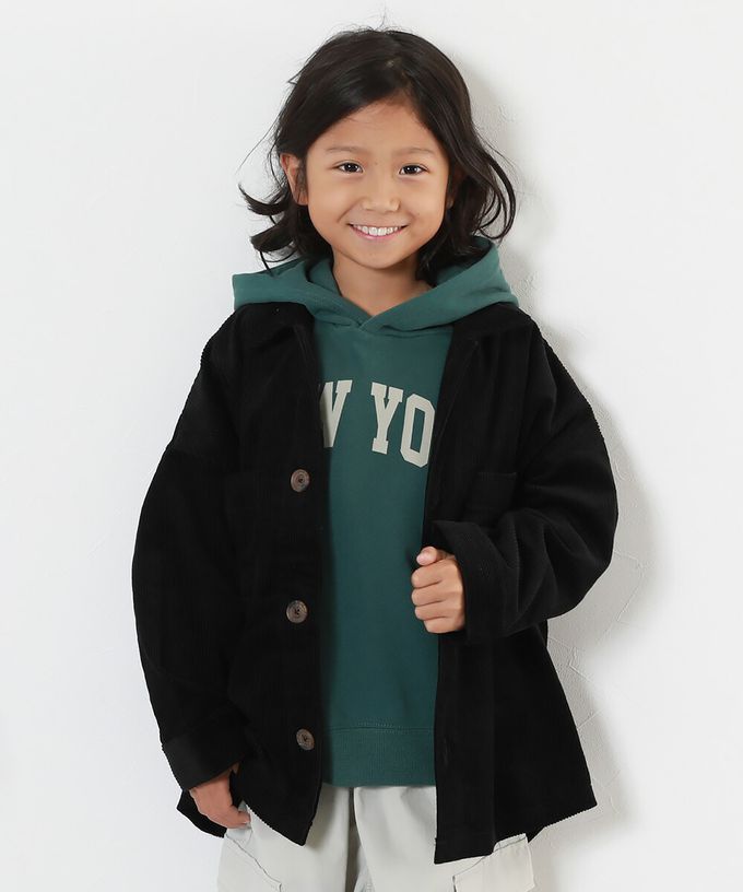 日本 devirock - 寬鬆時尚厚燈芯絨夾克外套-米白