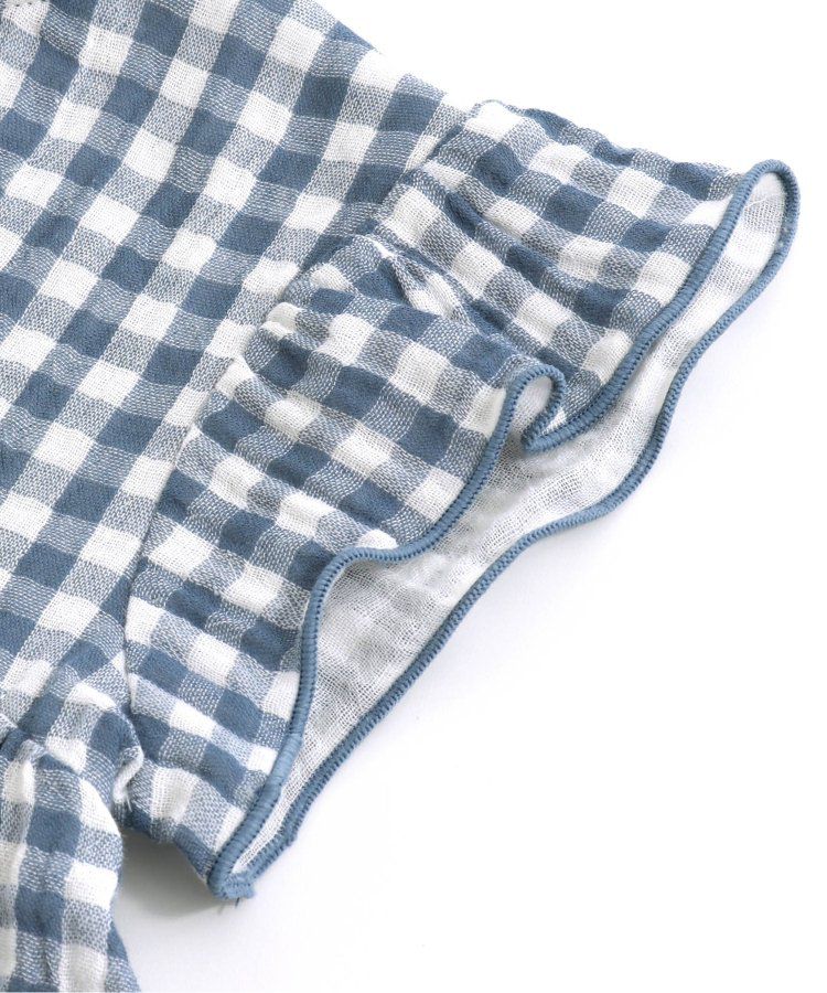 日本 apres les cours - 柔軟綿紗荷葉邊成套家居服-小花-黃