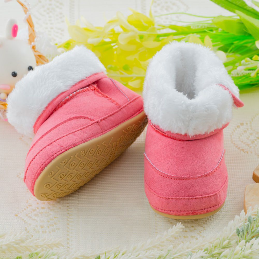 nikokids - 軟Q底學步鞋-桃紅色(SG574)