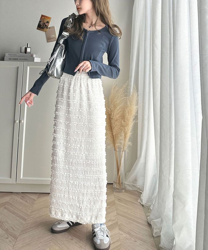 日本 Classical Elf - 立體優美蕾絲合身開叉長裙-黑