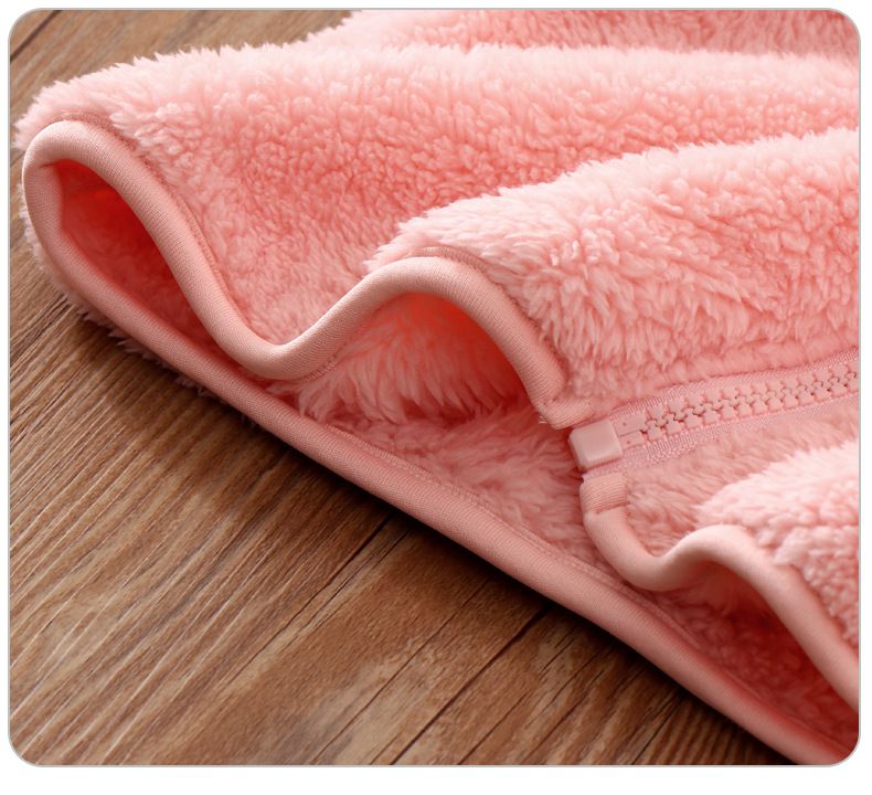 MAMDADKIDS - 舒棉絨保暖外套-小熊-灰色